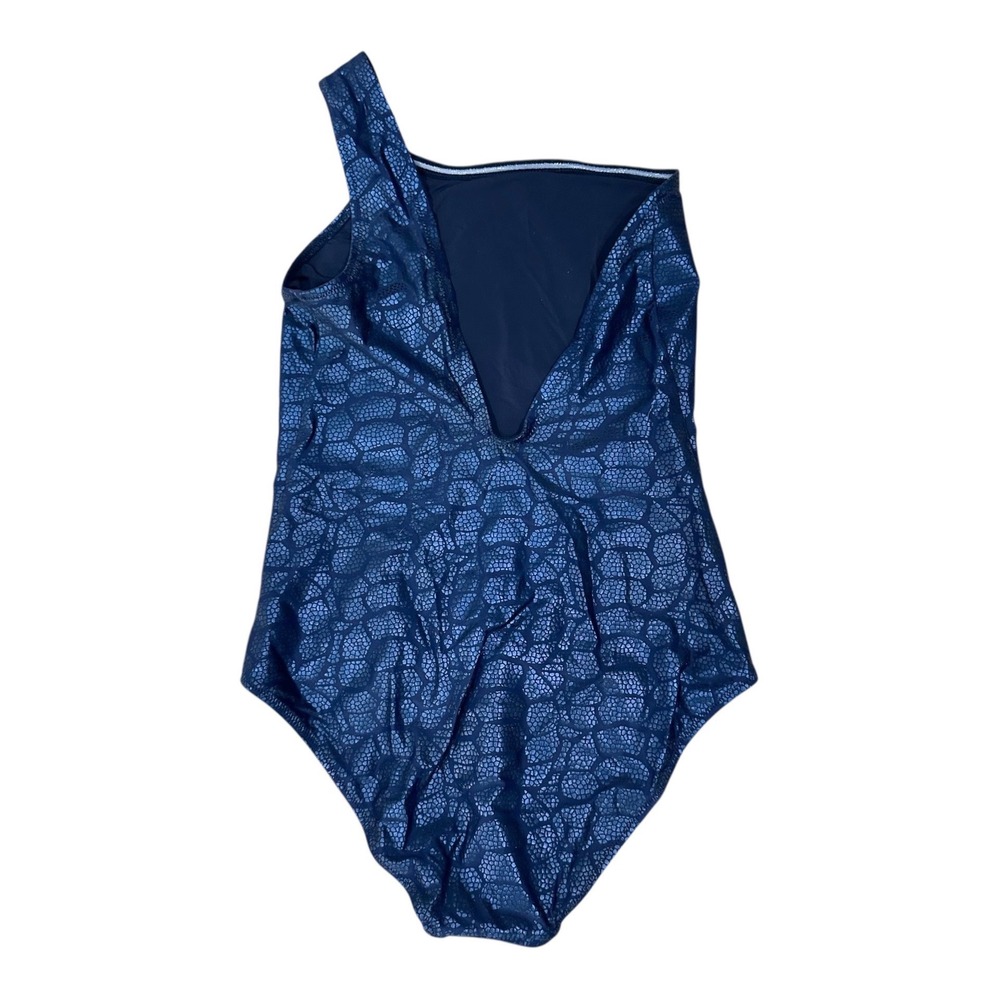 Vilebrequin Womens 6 Metallic Blue One Shoulder One Piece Swimsuit - Picture 2 of 10